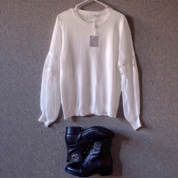 Siani Milano White Lace Top XL – NWT Romantic Regencycore - Picture 10 of 10